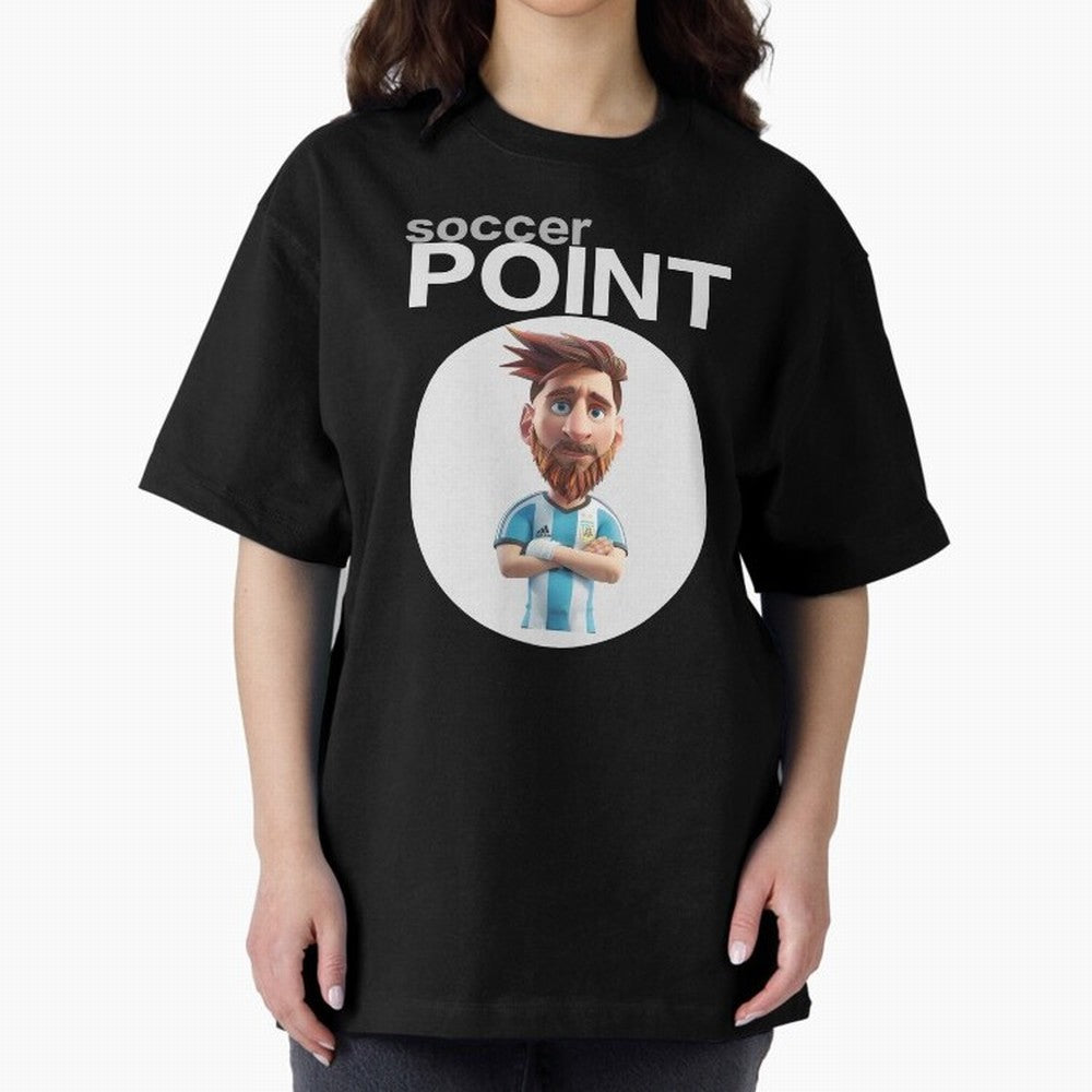 soccer POINT Oversized T-Shirt Live the Energy of FIFA World Cup 2026 Spirit, Celebrating Brazil, Portugal and Argentina, CR7, Football Passion, Legendary Performances, Festival Vibes and Supporter Community; Ideal for Passionate Fans Who Love