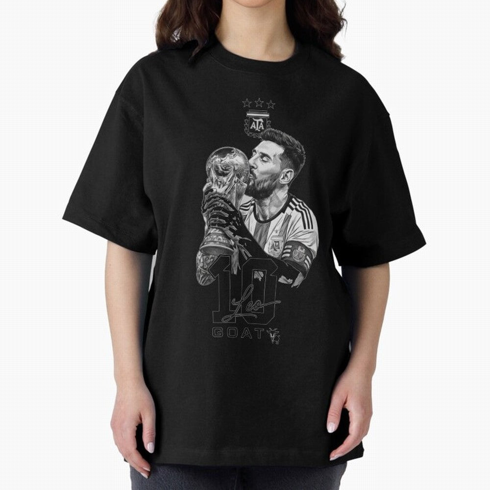 Messi GOAT World Cup Champion Classic T-Shirt Support Iconic Players in Global Football Passion for FIFA World Cup 2026 Group Stage, Inspired by CR7, Germany, Match Day Excitement, Supporter Culture, Golden Goals and Global Football Passion; Made