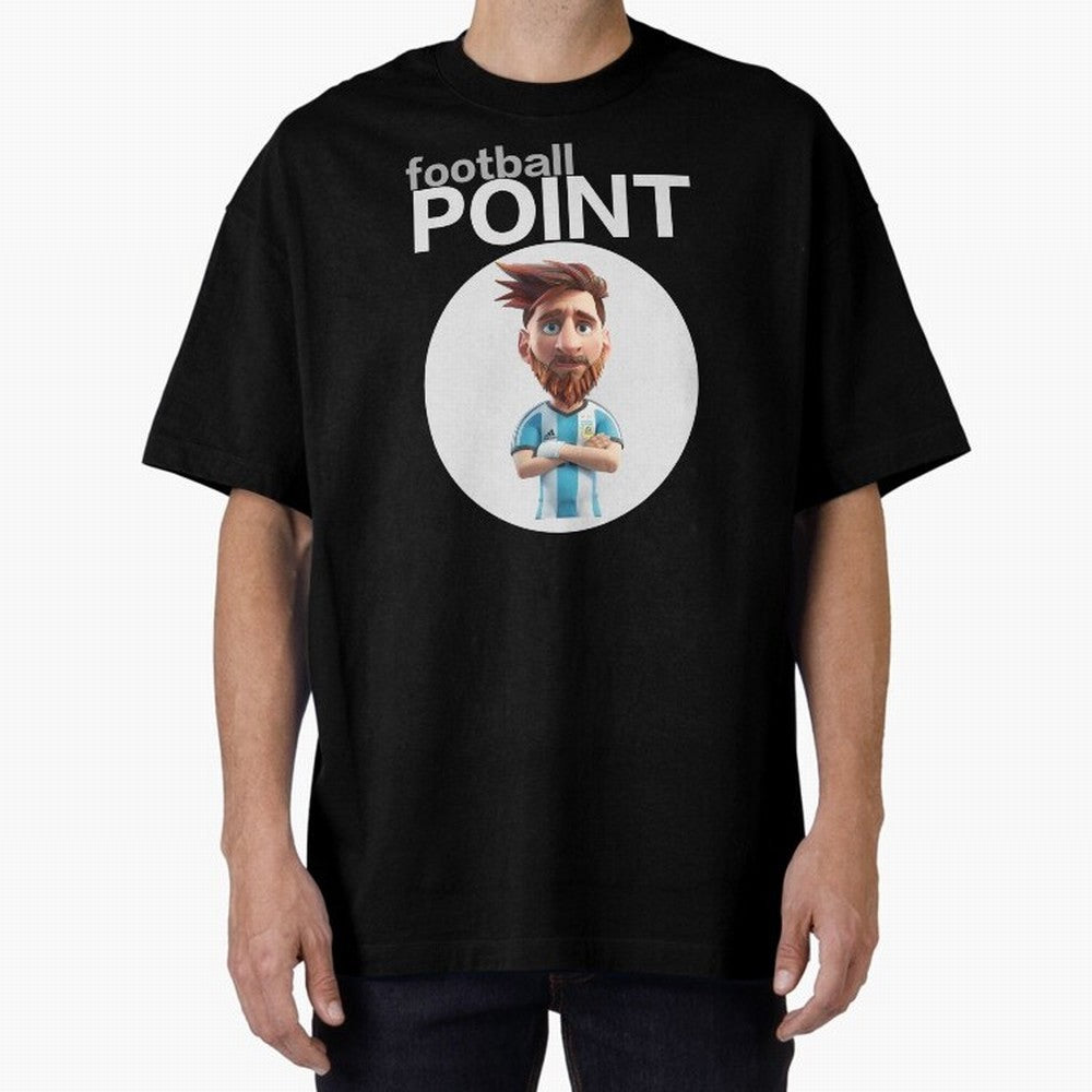 football POINT Oversized T-Shirt Celebrate Supporters United by FIFA World Cup 2026 USA Canada Mexico for Fans of CR7 and England, France and Netherlands, Bringing Soccer Culture, Superstar Moments, National Team Dreams and Competitive Fire; Made