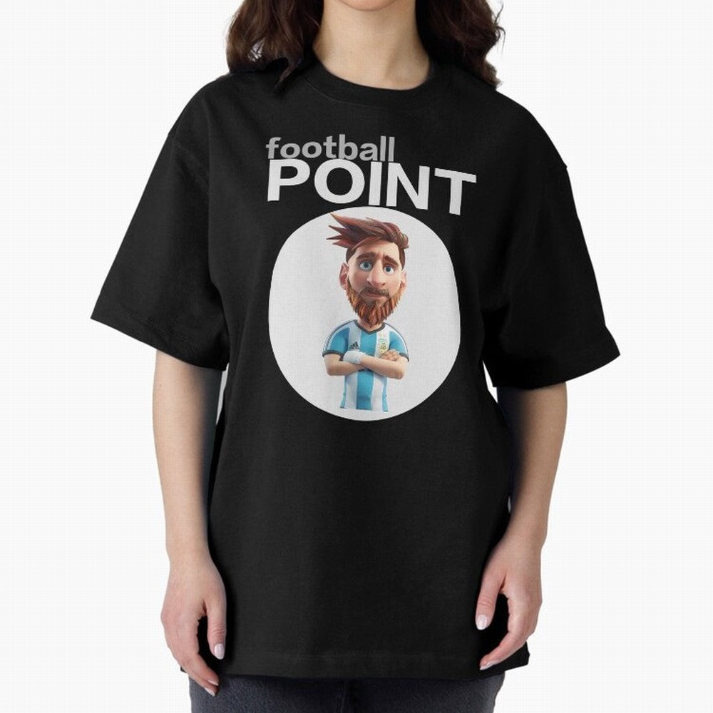football POINT Oversized T-Shirt Celebrate Supporters United by FIFA World Cup 2026 USA Canada Mexico for Fans of CR7 and England, France and Netherlands, Bringing Soccer Culture, Superstar Moments, National Team Dreams and Competitive Fire; Made