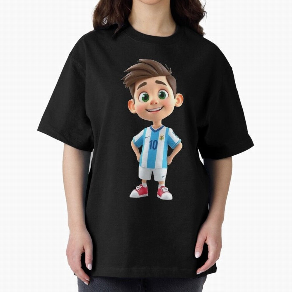 Lionel Messi Cartoon Classic T-Shirt Bring Trophy Dreams to the FIFA World Cup 2026 USA Canada Mexico Journey through Cristiano Ronaldo Highlights, France and Portugal Pride, Worldwide Fan Energy, Dramatic Goals, Stadium Lights and Championship