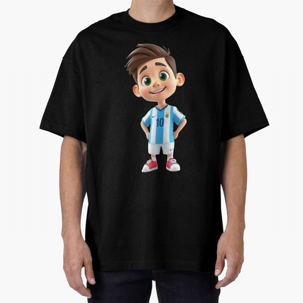 Lionel Messi Cartoon Classic T-Shirt Bring Trophy Dreams to the FIFA World Cup 2026 USA Canada Mexico Journey through Cristiano Ronaldo Highlights, France and Portugal Pride, Worldwide Fan Energy, Dramatic Goals, Stadium Lights and Championship