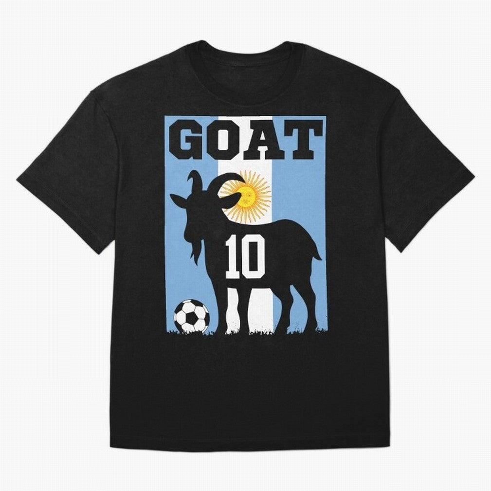Argentina World Cup 2026 The Goat 10 Oversized T-Shirt Experience Global Football Passion for FIFA World Cup 2026, Centered on Neymar, Haaland and Cristiano Ronaldo, Brazil, Portugal and Argentina, Sports Nostalgia, International Competition,