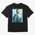 messi god Oversized T-Shirt Support Iconic Players in Match Day Hype around FIFA World Cup 2026 Group Stage, Haaland and Mbappe, Argentina and Brazil, Stadium Memories, Football Loyalty, International Chants and Championship Tradition; Great for