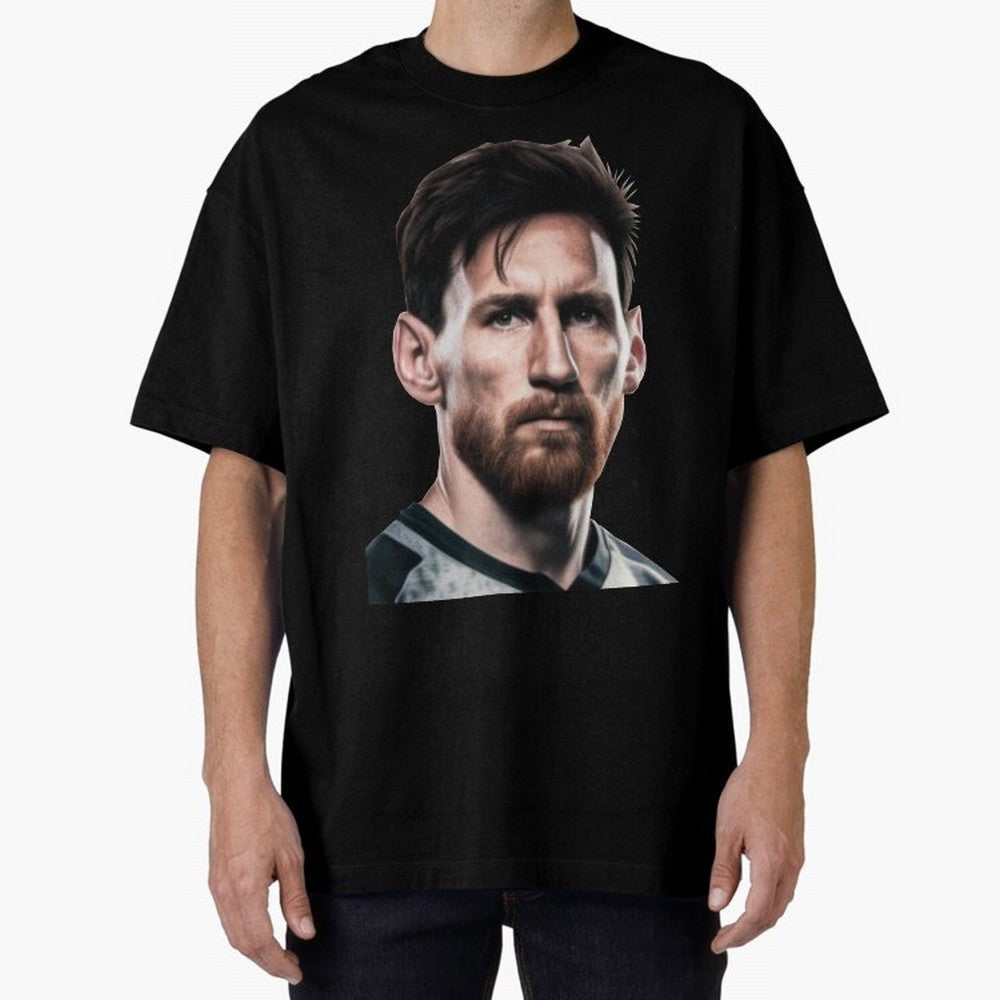 Lionel Messi Oversized T-Shirt Celebrate the Stars of the FIFA World Cup 2026 Journey through Neymar, Haaland and Cristiano Ronaldo Highlights, Brazil Pride, Stadium Memories, Football Loyalty, International Chants and Championship Tradition; Built