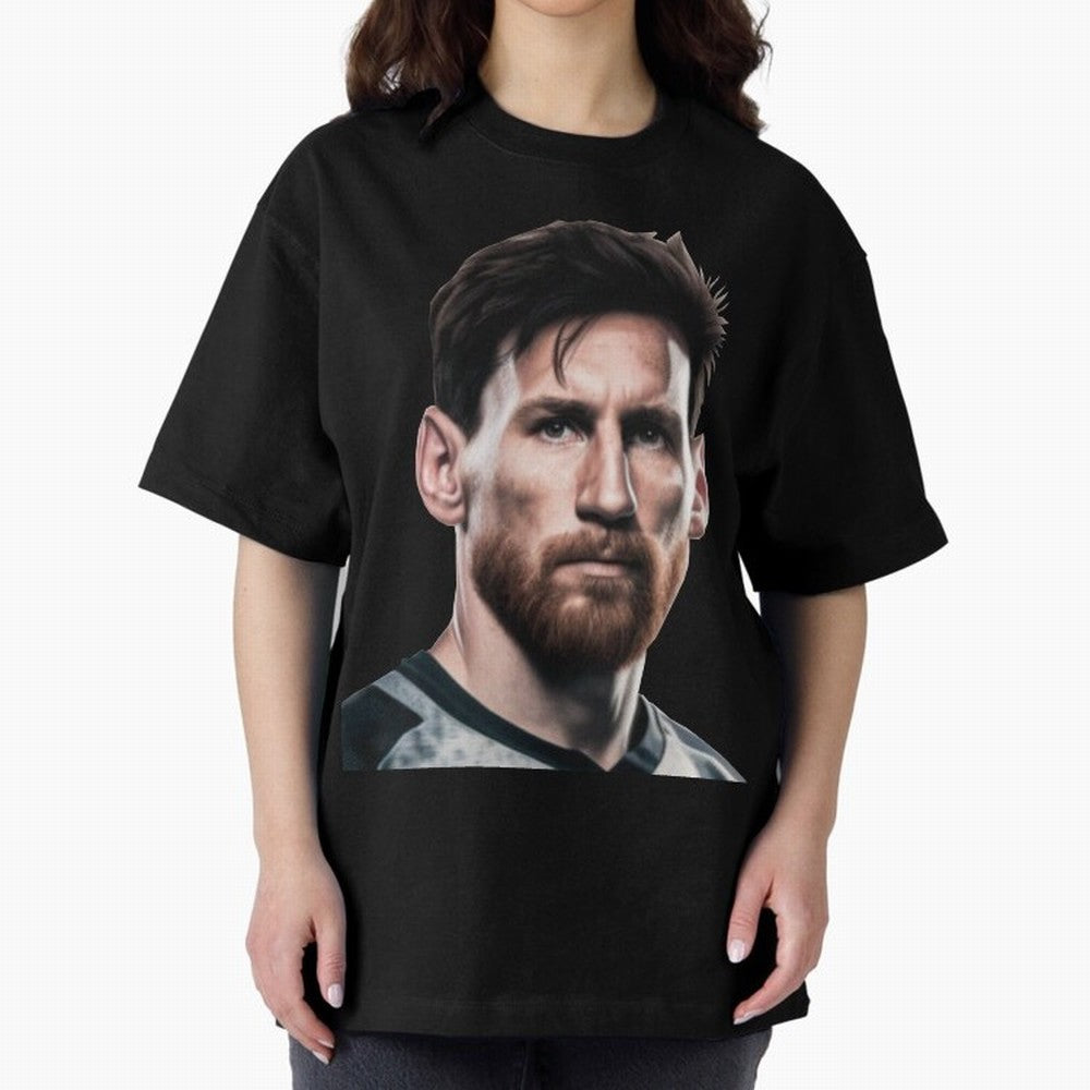 Lionel Messi Oversized T-Shirt Celebrate the Stars of the FIFA World Cup 2026 Journey through Neymar, Haaland and Cristiano Ronaldo Highlights, Brazil Pride, Stadium Memories, Football Loyalty, International Chants and Championship Tradition; Built