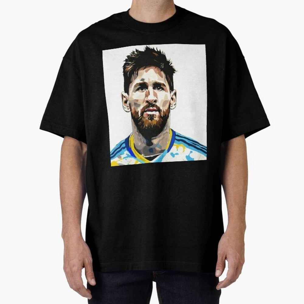 Lionel Messi Oversized T-Shirt Live for the Drama of FIFA World Cup 2026 Group Stage Spirit, Inspired by France and Portugal, Messi, Neymar and Mbappe, Soccer Culture, Superstar Moments, National Team Dreams and Competitive Fire; Perfect for Fans,