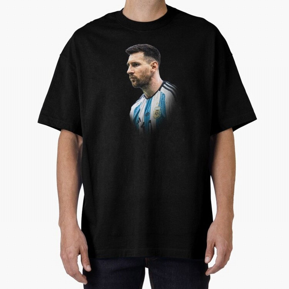 Lionel Messi Oversized T-Shirt Make Game Day About FIFA World Cup 2026 Group Stage for Fans of Haaland and Mbappe and Argentina, France and Brazil, Bringing Supporter Pride, Iconic Celebrations, Legendary Names and Global Match Day Energy; Made for