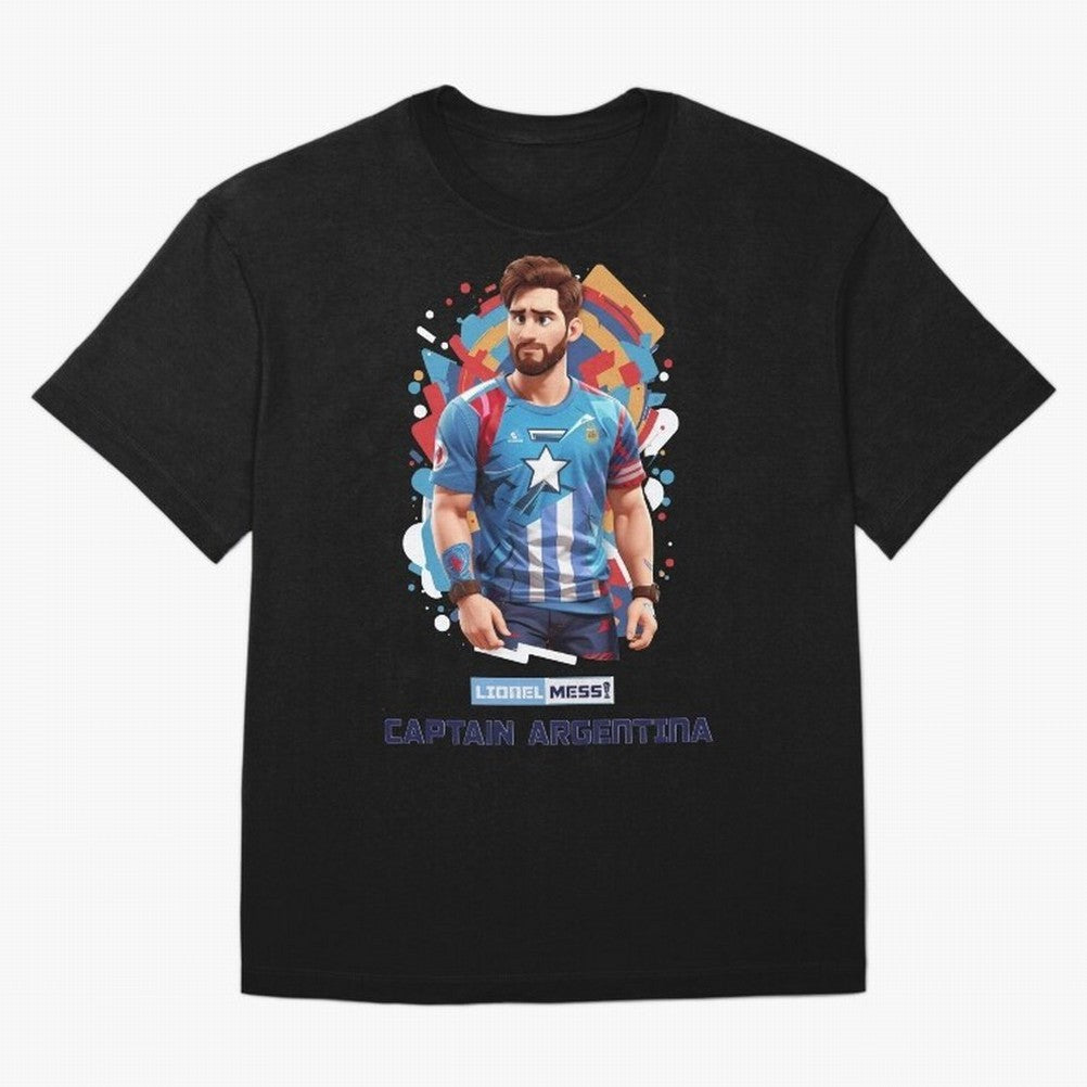 Lionel Messi Captain Argentina Oversized T-Shirt Relive the Noise and Pride of FIFA World Cup 2026 Inspired by Haaland, Portugal, Spain and Germany Energy, Game Day Rituals, Football Legends, Country Pride and the Road to the Final; Perfect for