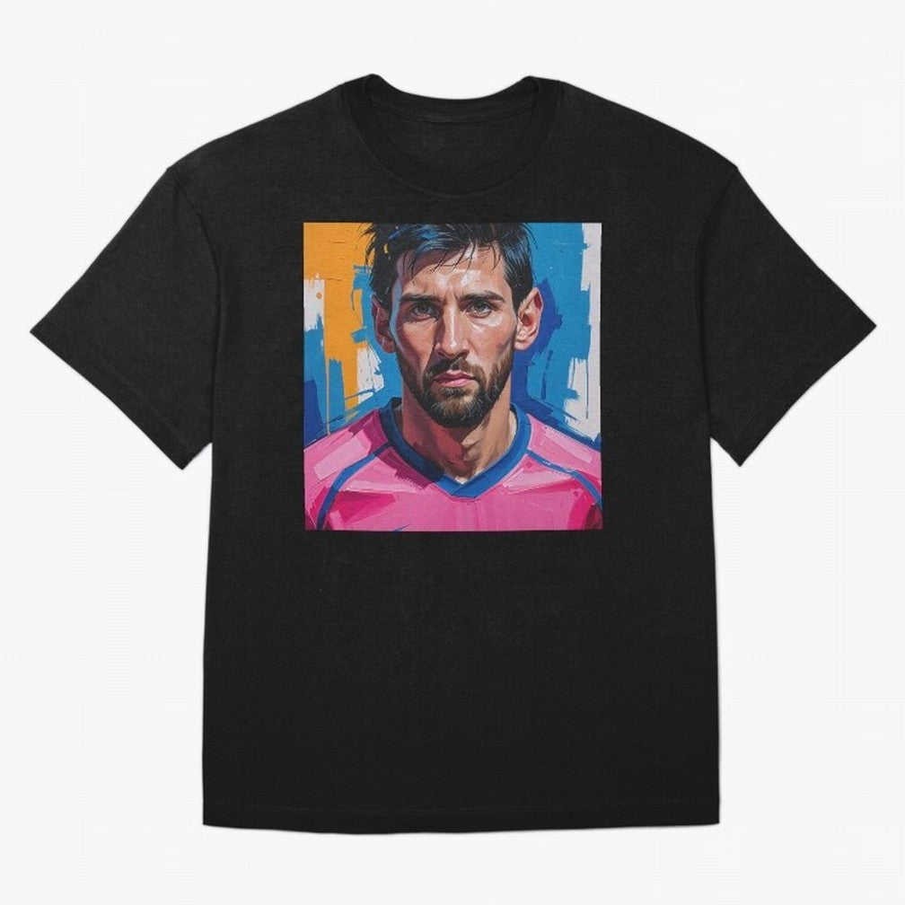 Vibrant Artistic Portrait of Lionel Messi (GOAT) - Digital painting (Version 3) Classic T-Shirt Show Support during FIFA World Cup 2026 USA Canada Mexico for Fans of Haaland and Germany, Bringing Football Festival Excitement, Trophy Ambitions,
