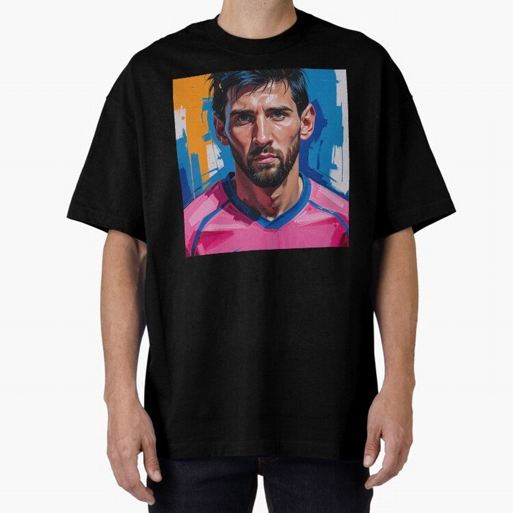Vibrant Artistic Portrait of Lionel Messi (GOAT) - Digital painting (Version 3) Classic T-Shirt Show Support during FIFA World Cup 2026 USA Canada Mexico for Fans of Haaland and Germany, Bringing Football Festival Excitement, Trophy Ambitions,