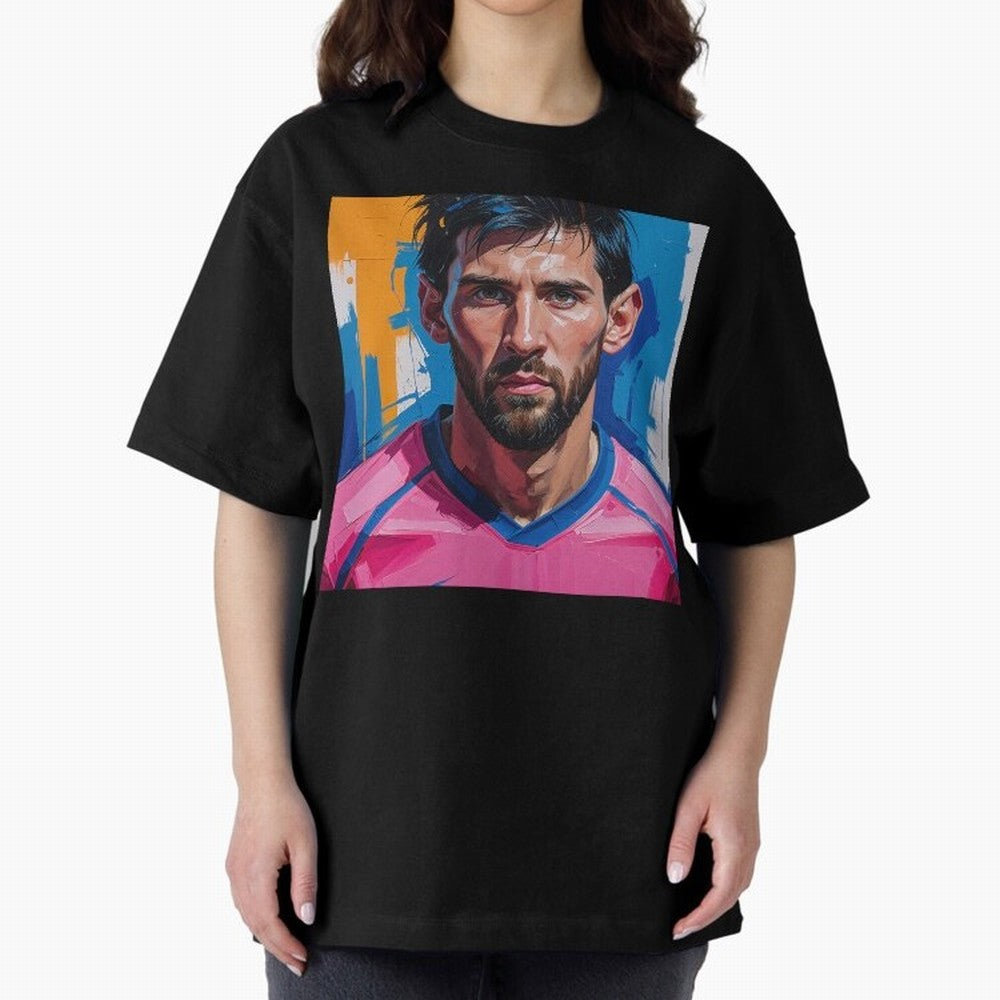 Vibrant Artistic Portrait of Lionel Messi (GOAT) - Digital painting (Version 3) Classic T-Shirt Show Support during FIFA World Cup 2026 USA Canada Mexico for Fans of Haaland and Germany, Bringing Football Festival Excitement, Trophy Ambitions,