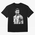 Messi grayscale Classic T-Shirt Stand Out with Spirit from Match Day Hype around FIFA World Cup 2026 USA Canada Mexico, Cristiano Ronaldo, Brazil, Portugal and Argentina, Champion Mindset, Group Stage Buzz, Knockout Tension and Passionate Fan