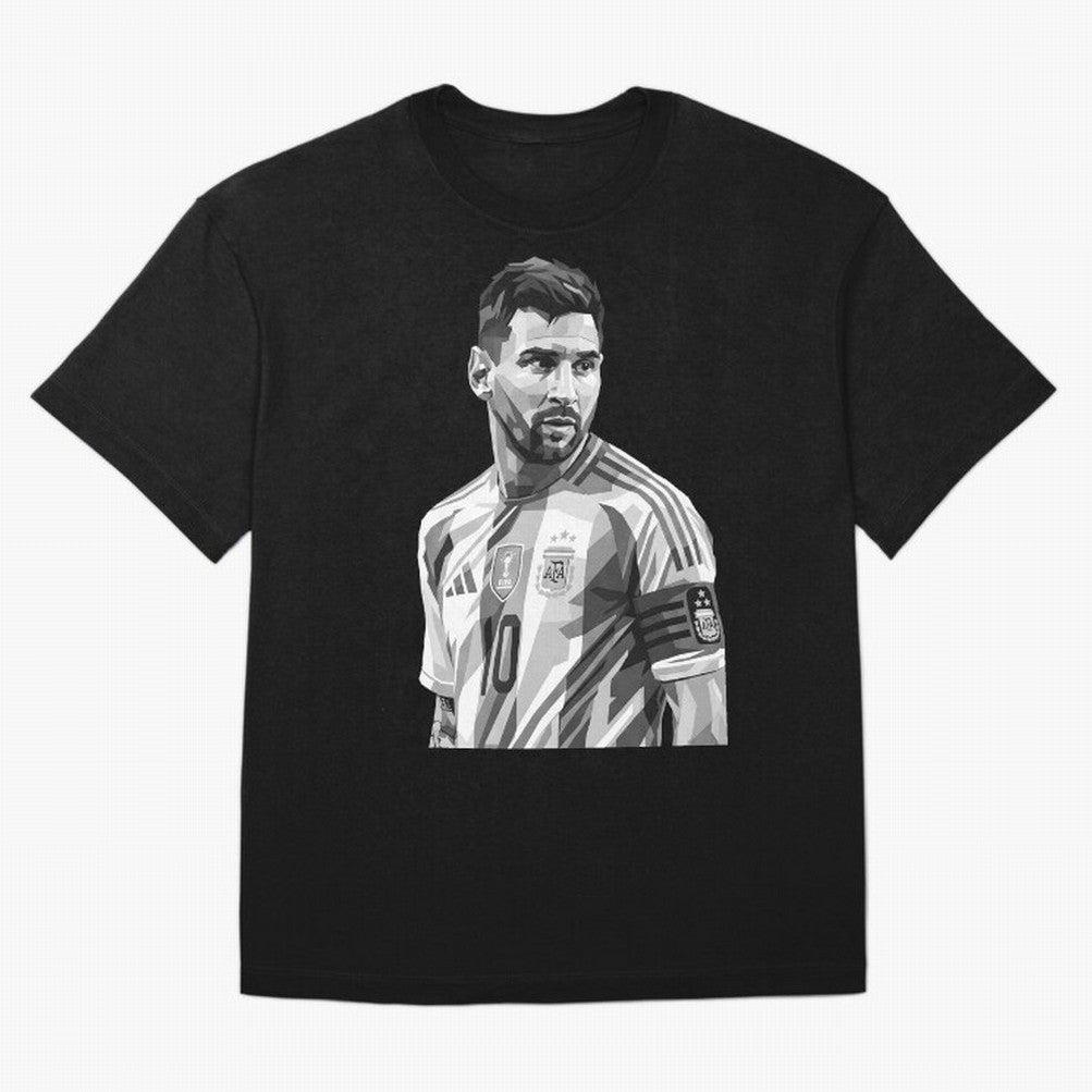 Messi grayscale Classic T-Shirt Stand Out with Spirit from Match Day Hype around FIFA World Cup 2026 USA Canada Mexico, Cristiano Ronaldo, Brazil, Portugal and Argentina, Champion Mindset, Group Stage Buzz, Knockout Tension and Passionate Fan