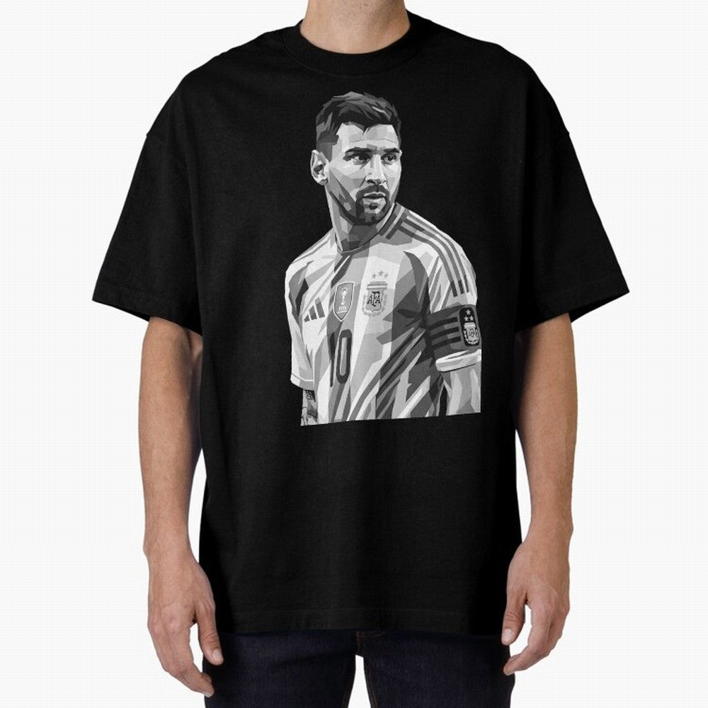 Messi grayscale Classic T-Shirt Stand Out with Spirit from Match Day Hype around FIFA World Cup 2026 USA Canada Mexico, Cristiano Ronaldo, Brazil, Portugal and Argentina, Champion Mindset, Group Stage Buzz, Knockout Tension and Passionate Fan