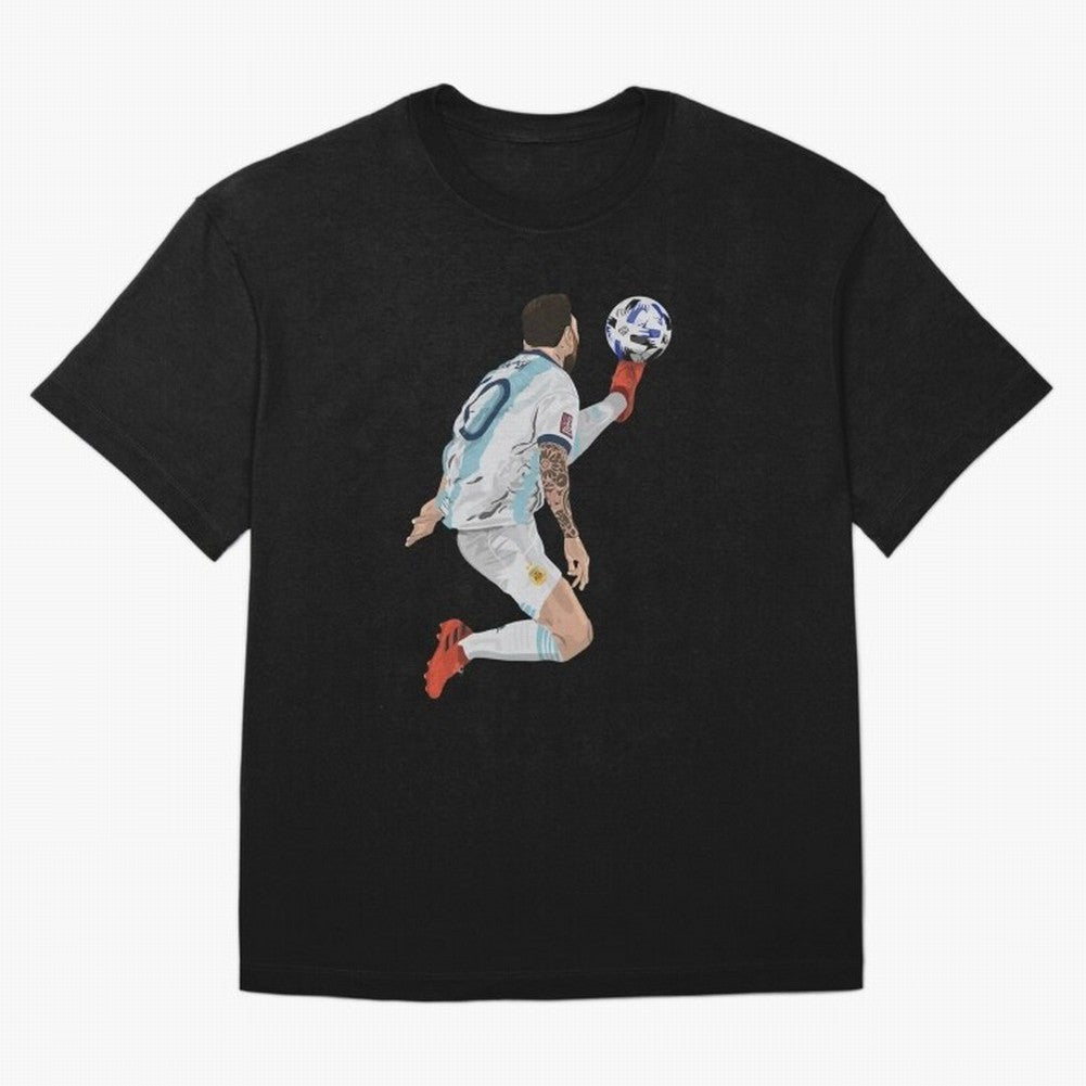 Messi - Lionel Messi Ball Classic T-Shirt Celebrate the Road through FIFA World Cup 2026 Group Stage Capturing Mbappe, Spain Energy, Retro Football Energy, Iconic Rivalries, Trophy Chase Drama and Stadium Atmosphere; Perfect for Fans, Collectors,
