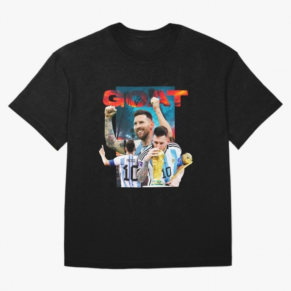 Messi GOAT Classic T-Shirt Carry the Dream of FIFA World Cup 2026 Capturing Cristiano Ronaldo, Portugal Energy, Sports Nostalgia, International Competition, Famous Players and Unforgettable Victories; Ideal for Fans Who Follow Messi, Cristiano