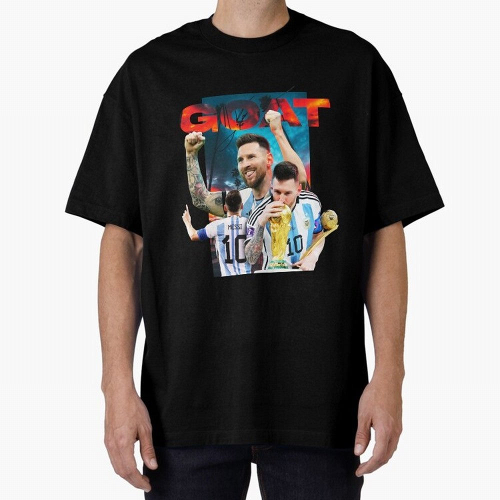 Messi GOAT Classic T-Shirt Carry the Dream of FIFA World Cup 2026 Capturing Cristiano Ronaldo, Portugal Energy, Sports Nostalgia, International Competition, Famous Players and Unforgettable Victories; Ideal for Fans Who Follow Messi, Cristiano