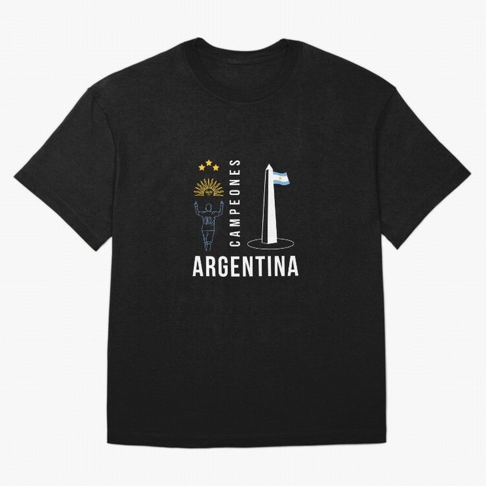 Argentina Campeon Essential T-Shirt Support Global Football Passion for FIFA World Cup 2026, Driven by Haaland and Mbappe, Argentina, France and Brazil, Soccer Culture, Superstar Moments, National Team Dreams and Competitive Fire; Made for
