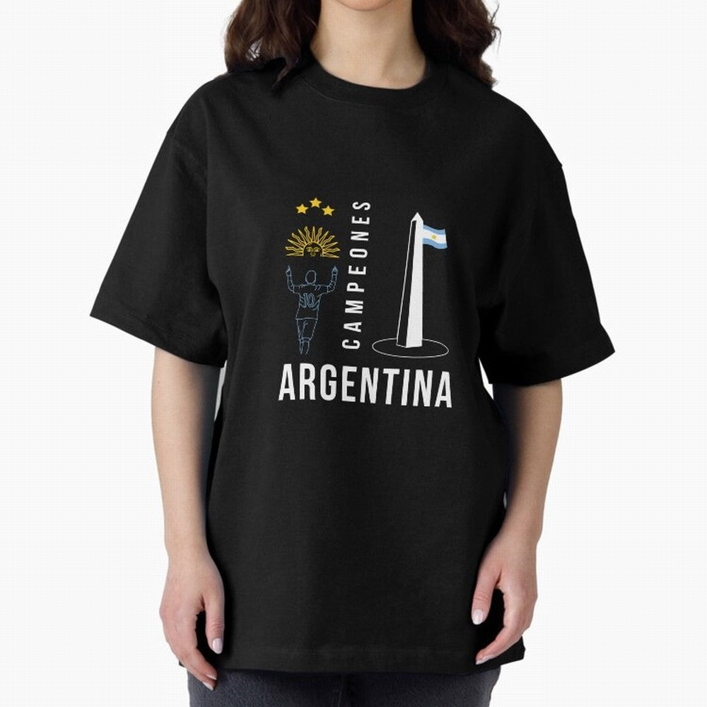 Argentina Campeon Essential T-Shirt Support Global Football Passion for FIFA World Cup 2026, Driven by Haaland and Mbappe, Argentina, France and Brazil, Soccer Culture, Superstar Moments, National Team Dreams and Competitive Fire; Made for