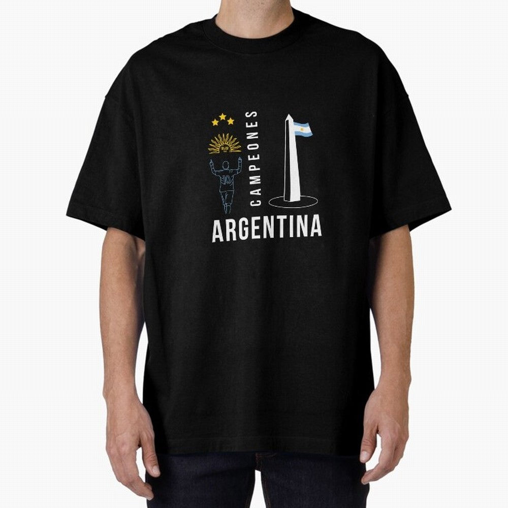 Argentina Campeon Essential T-Shirt Support Global Football Passion for FIFA World Cup 2026, Driven by Haaland and Mbappe, Argentina, France and Brazil, Soccer Culture, Superstar Moments, National Team Dreams and Competitive Fire; Made for