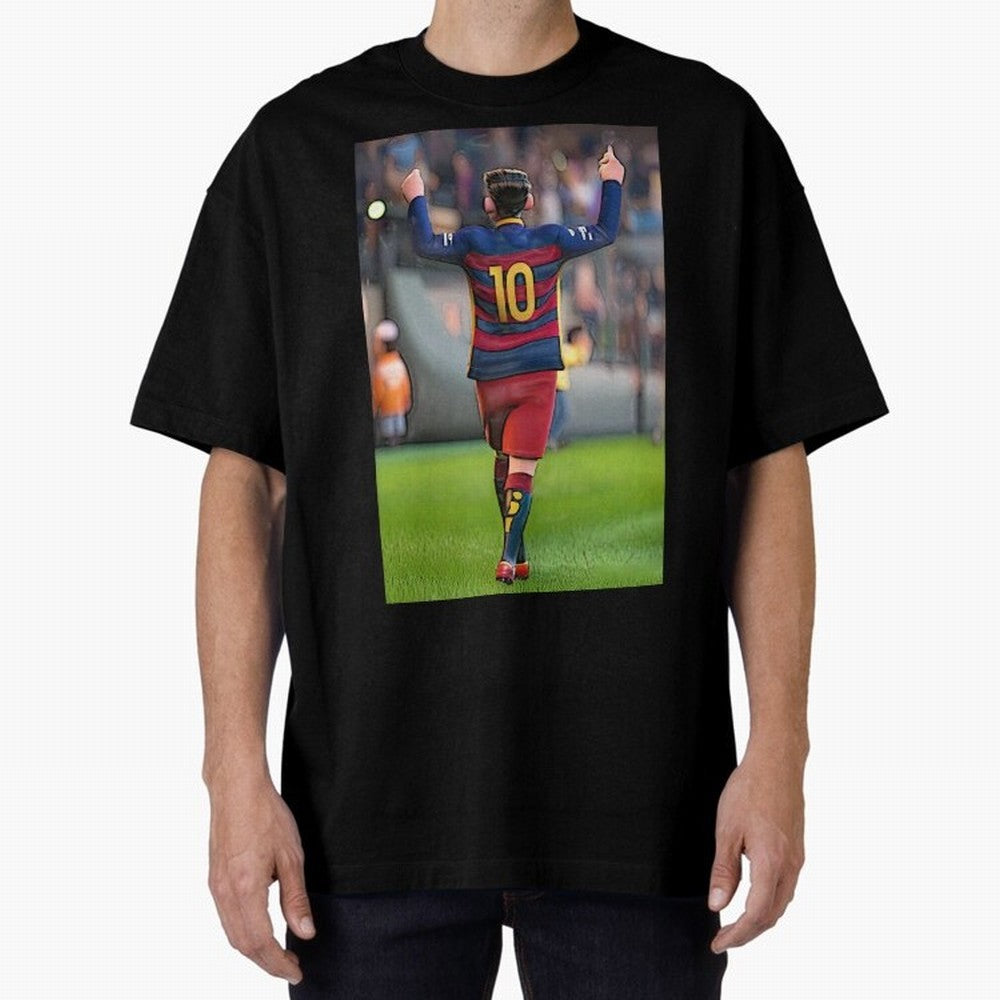 Lionel Messi (2) caricature Oversized T-Shirt Follow Every Goal of FIFA World Cup 2026 USA Canada Mexico Spirit, Capturing England, Mbappe and Neymar, Championship Spirit, Famous Goals, Roaring Crowds and International Football Unity; Made for