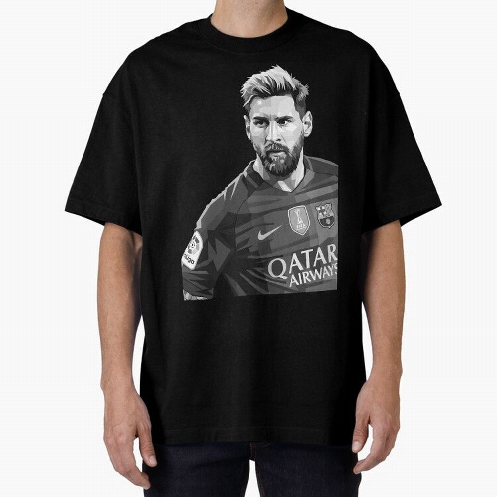 Messi grayscale Classic T-Shirt Fuel Global Football Passion for FIFA World Cup 2026, Inspired by Messi, Neymar and Mbappe, Spain and Netherlands, Vintage Soccer Flavor, Modern Football Stars, National Flags and Final Night Emotion; Ideal for