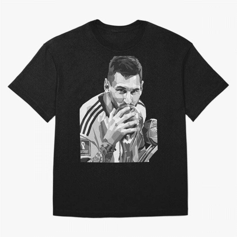 Messi grayscale Oversized T-Shirt Wear the Spirit of Global Football Passion for FIFA World Cup 2026 Group Stage, Made for Messi, Germany, Tournament Hype, Historic Matchups, Family Viewing Parties and Global Sports Pride; Great for Watch Parties,