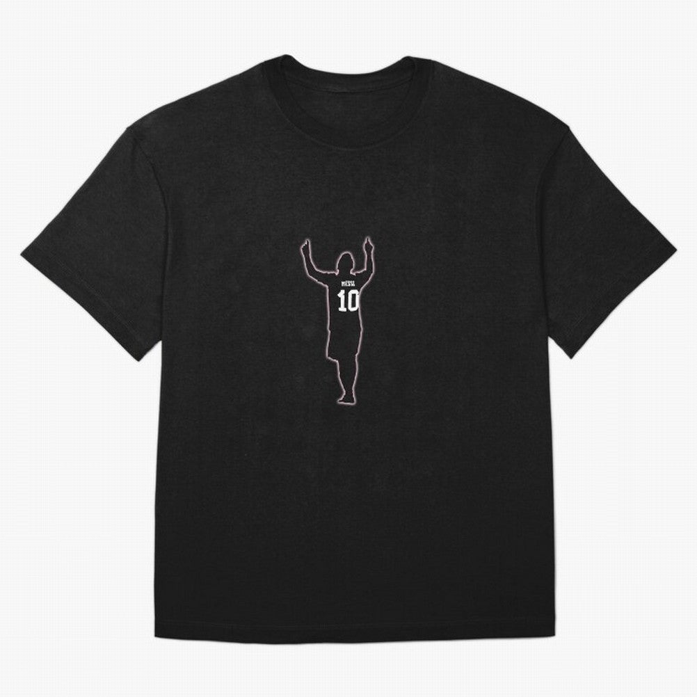 Lionel Messi Iconic Celebration Pose - Inter Miami Colors Classic T-Shirt Experience Match Day Hype around FIFA World Cup 2026, Messi, CR7 and Mbappe, England, Match Day Excitement, Supporter Culture, Golden Goals and Global Football Passion; Made