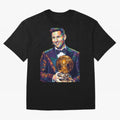 Messi Wpap Oversized T-Shirt Enjoy the Biggest Football Party of Global Football Passion for FIFA World Cup 2026 USA Canada Mexico, Highlighting Mbappe, Argentina, Vintage Soccer Flavor, Modern Football Stars, National Flags and Final Night