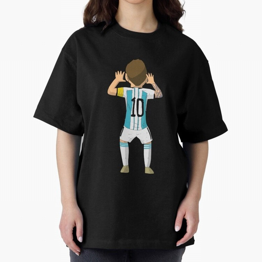 Cartoon Illustration Messi vs Netherlands World Cup Qatar 2022 Classic T-Shirt Show Support during Match Day Hype around FIFA World Cup 2026 USA Canada Mexico, Messi and Cristiano Ronaldo, Argentina, Soccer Culture, Superstar Moments, National Team