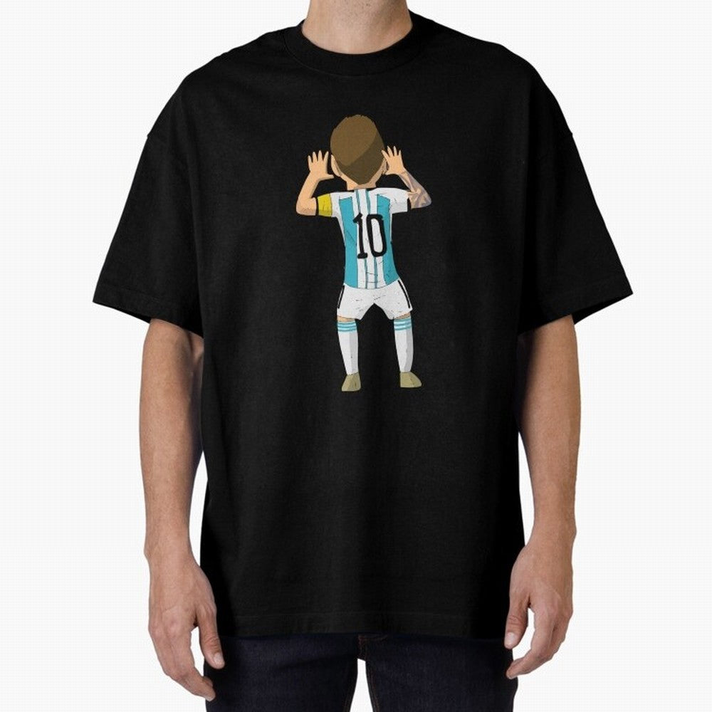 Cartoon Illustration Messi vs Netherlands World Cup Qatar 2022 Classic T-Shirt Show Support during Match Day Hype around FIFA World Cup 2026 USA Canada Mexico, Messi and Cristiano Ronaldo, Argentina, Soccer Culture, Superstar Moments, National Team