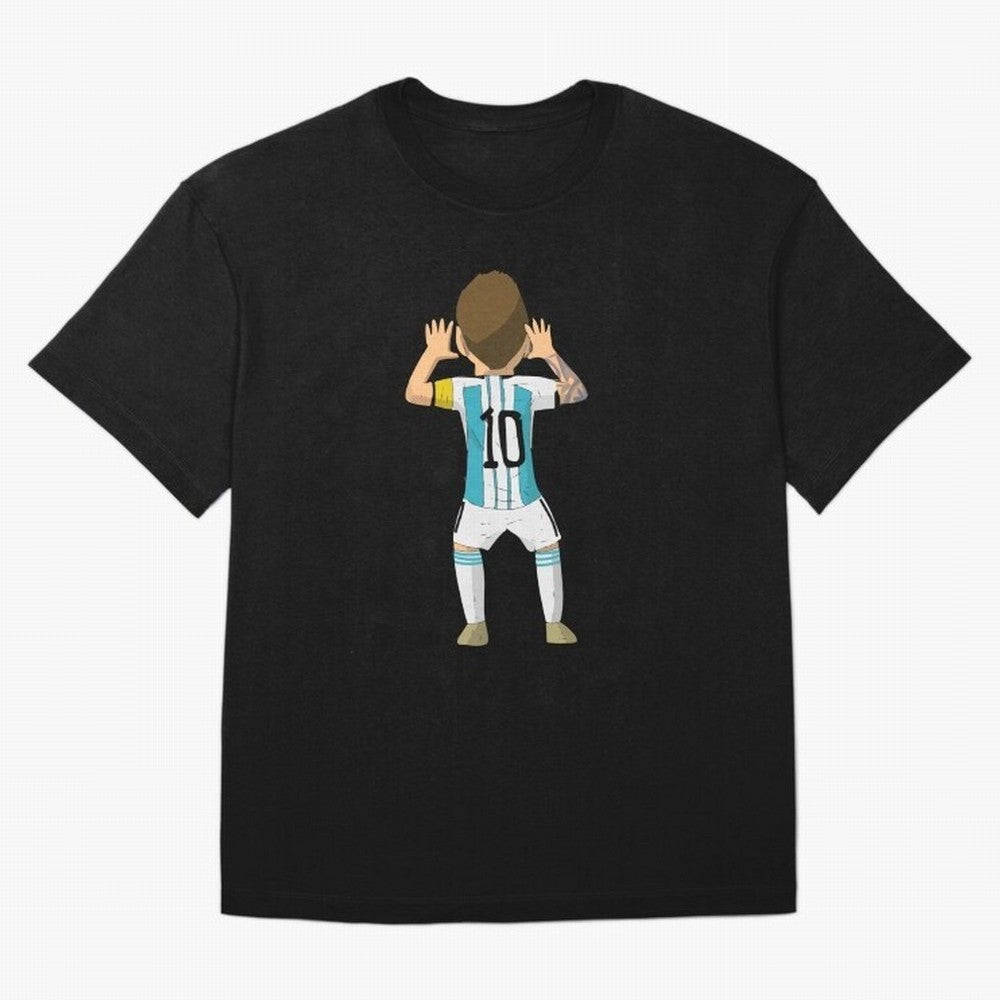 Cartoon Illustration Messi vs Netherlands World Cup Qatar 2022 Classic T-Shirt Show Support during Match Day Hype around FIFA World Cup 2026 USA Canada Mexico, Messi and Cristiano Ronaldo, Argentina, Soccer Culture, Superstar Moments, National Team