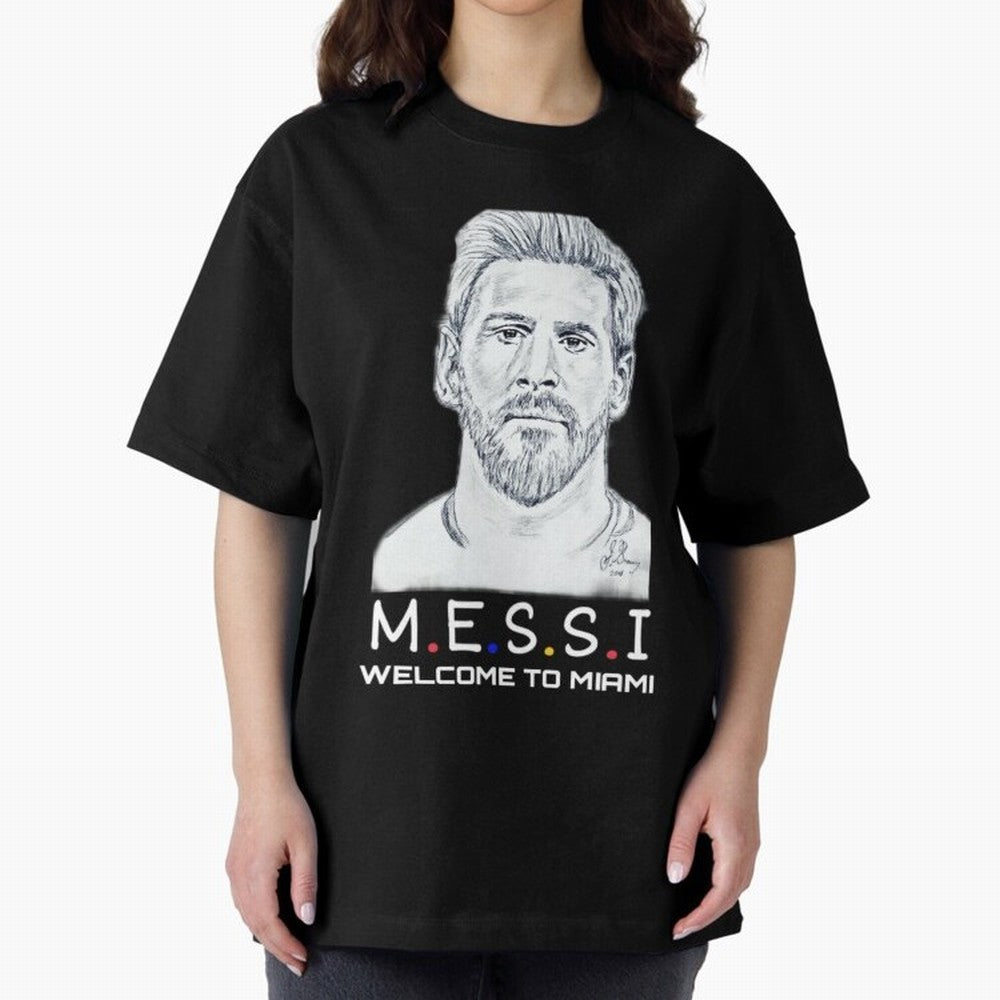 Lionel Messi, welcome to Miami Essential T-Shirt Celebrate Classic Football Spirit in FIFA World Cup 2026 Group Stage for Fans of Haaland and Mbappe and Argentina, Bringing Football History, Final Match Energy, Crowd Noise and Once in a Lifetime