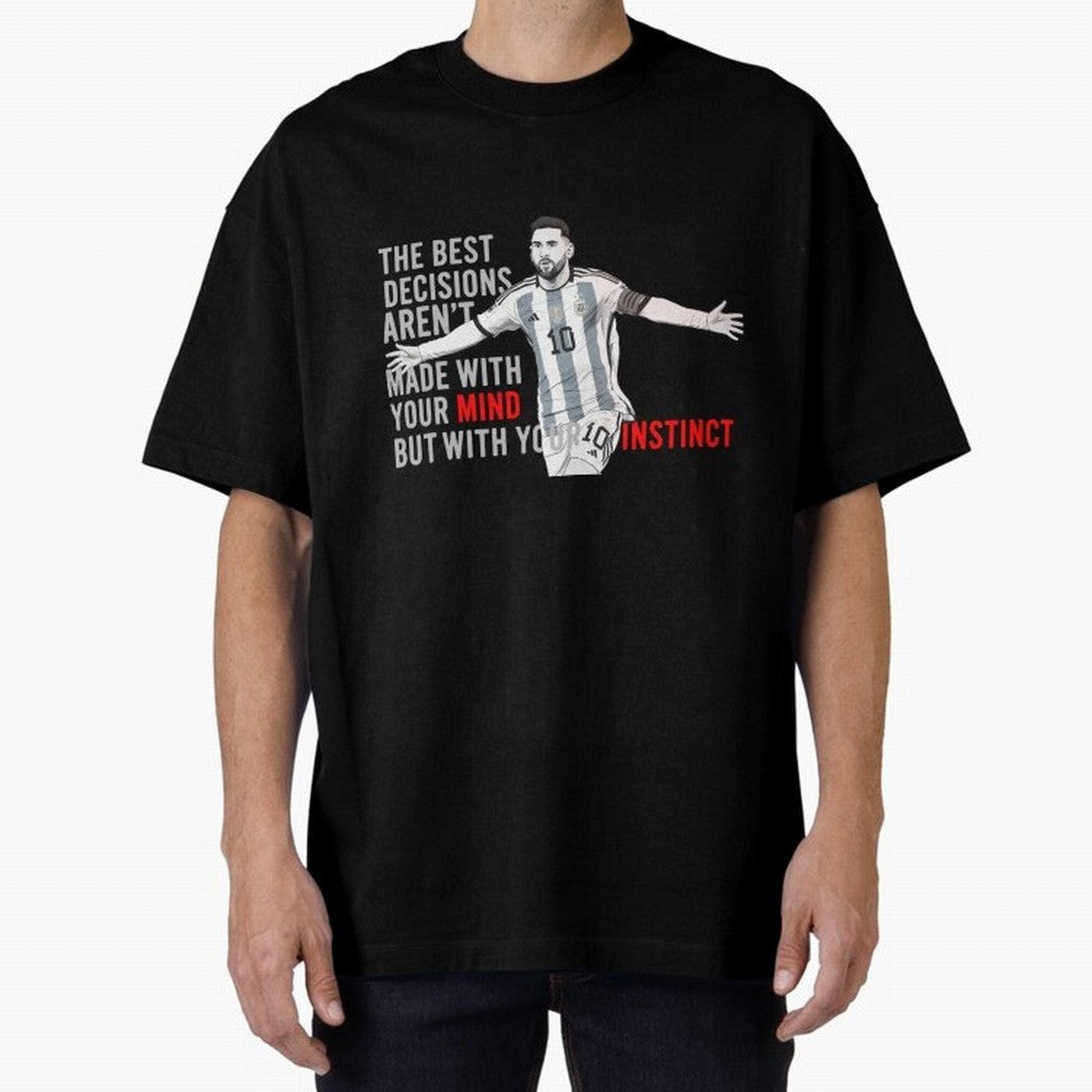 Messi Instinct Oversized T-Shirt Bring Match Day Fire to Global Football Passion for FIFA World Cup 2026 USA Canada Mexico, Built around CR7, England and Germany, Global Supporter Spirit, Legendary Goals, National Colors and Tournament Celebration;