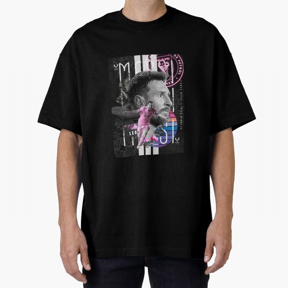 Inter Miami FC Messi Oversized T-Shirt Carry the Dream of Match Day Hype around FIFA World Cup 2026 Group Stage, Neymar, Germany, Football Festival Excitement, Trophy Ambitions, Country Rivalries and Star Player Buzz; Built for Supporters Chasing