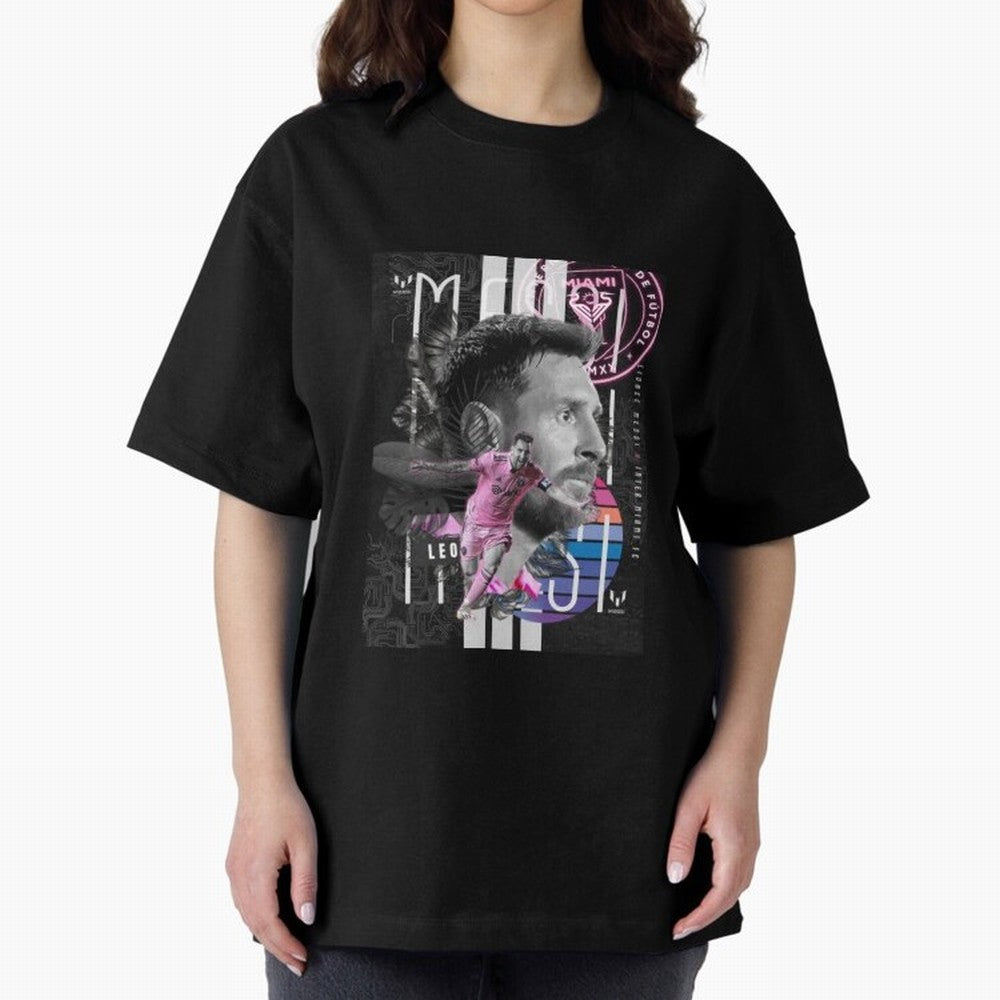 Inter Miami FC Messi Oversized T-Shirt Carry the Dream of Match Day Hype around FIFA World Cup 2026 Group Stage, Neymar, Germany, Football Festival Excitement, Trophy Ambitions, Country Rivalries and Star Player Buzz; Built for Supporters Chasing