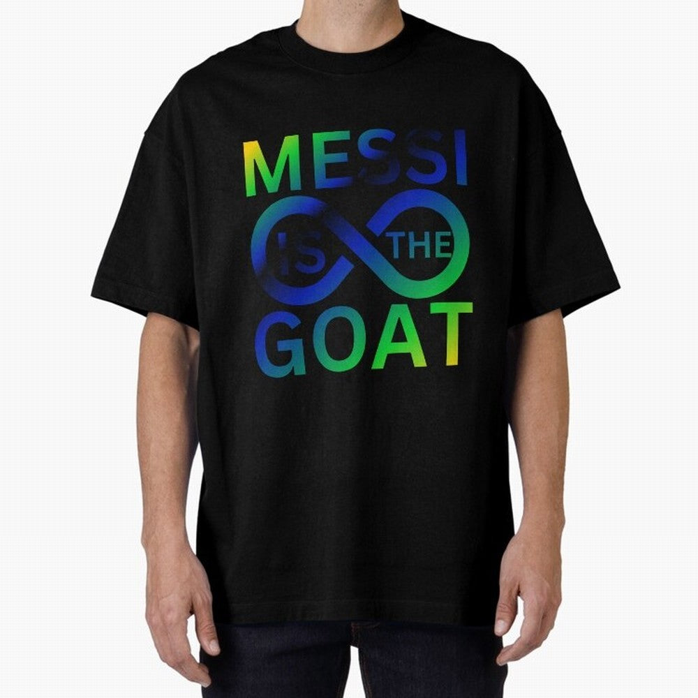 Messi is the GOAT Oversized T-Shirt Feel the Roar of Global Football Passion for FIFA World Cup 2026 USA Canada Mexico, Featuring Messi, Neymar and Mbappe, Germany, Championship Spirit, Famous Goals, Roaring Crowds and International Football Unity;