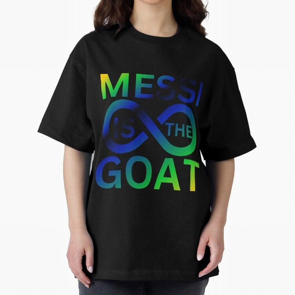 Messi is the GOAT Oversized T-Shirt Feel the Roar of Global Football Passion for FIFA World Cup 2026 USA Canada Mexico, Featuring Messi, Neymar and Mbappe, Germany, Championship Spirit, Famous Goals, Roaring Crowds and International Football Unity;