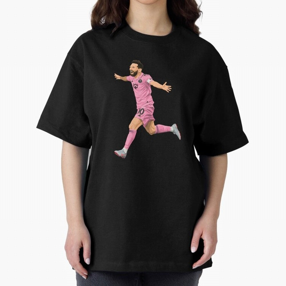 Lionel Messi celebration Oversized T-Shirt Stand Proud for the FIFA World Cup 2026 USA Canada Mexico Journey through Messi and Cristiano Ronaldo Highlights, England and Germany Pride, Football Passion, Legendary Performances, Festival Vibes and