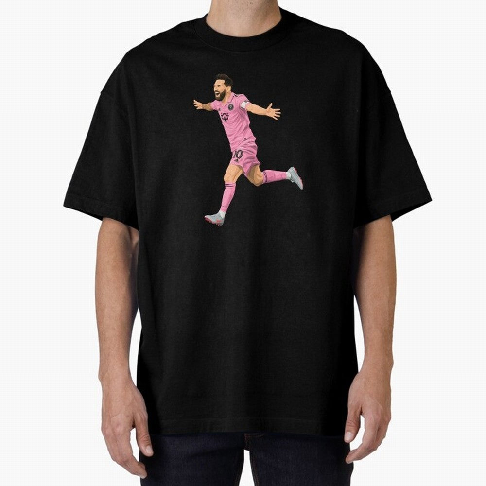 Lionel Messi celebration Oversized T-Shirt Stand Proud for the FIFA World Cup 2026 USA Canada Mexico Journey through Messi and Cristiano Ronaldo Highlights, England and Germany Pride, Football Passion, Legendary Performances, Festival Vibes and