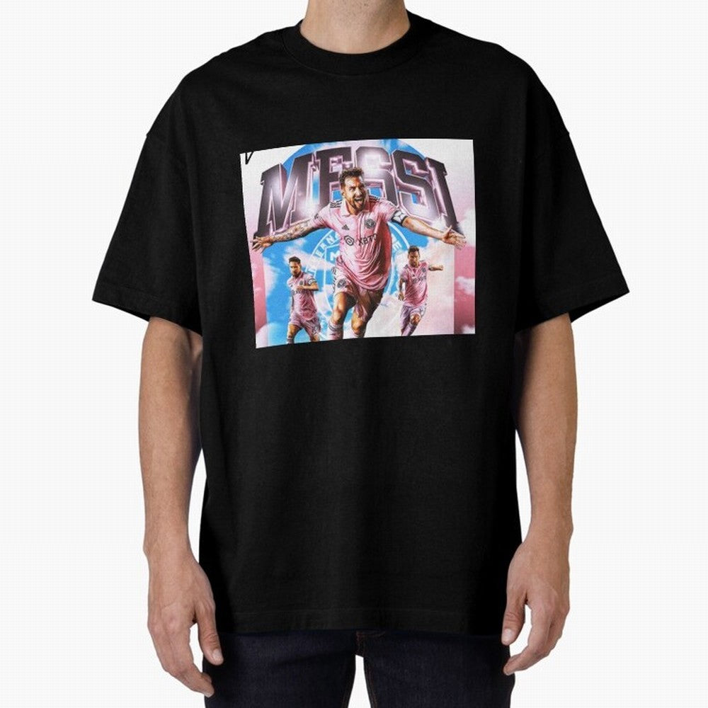 Inter Miami Messi Oversized T-Shirt Bring a Vintage Feel to FIFA World Cup 2026 Group Stage for Fans of Messi, CR7 and Mbappe and Argentina and Brazil, Bringing Champion Mindset, Group Stage Buzz, Knockout Tension and Passionate Fan Culture; Ideal