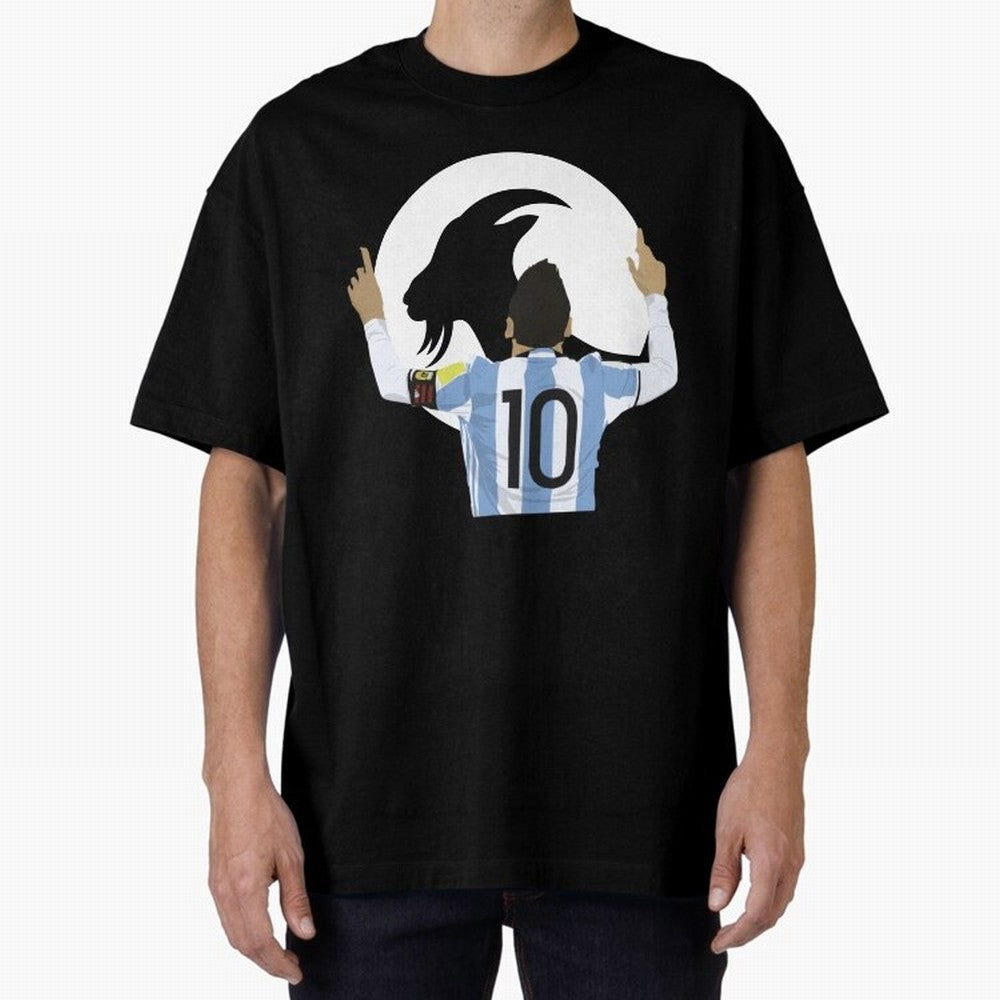 Lionel Messi Goat Oversized T-Shirt Celebrate the Next Chapter of FIFA World Cup 2026 for Fans of CR7 and Messi and Argentina, France and Brazil, Bringing Champion Mindset, Group Stage Buzz, Knockout Tension and Passionate Fan Culture; Ideal for