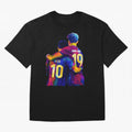 Lionel Messi and Foster child Wpap Art Classic T-Shirt Make Memories around FIFA World Cup 2026 for Fans of Cristiano Ronaldo and Brazil, Bringing Champion Mindset, Group Stage Buzz, Knockout Tension and Passionate Fan Culture; Great for Watch