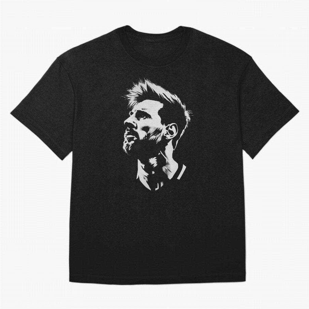 Messi Stencil Graphic poster design Classic T-Shirt Remember Iconic Moments from the FIFA World Cup 2026 Journey through Haaland Highlights, Brazil Pride, Game Day Rituals, Football Legends, Country Pride and the Road to the Final; Ideal for Fans