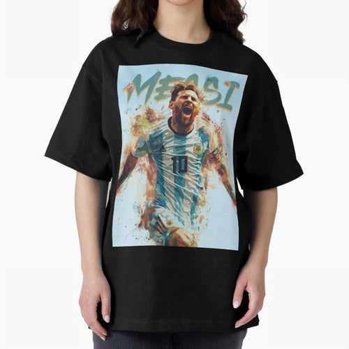 Argentina World Champs Messi Number Oversized T-Shirt Celebrate Match Day Hype around FIFA World Cup 2026, Messi and Cristiano Ronaldo, England, France and Netherlands, Vintage Soccer Flavor, Modern Football Stars, National Flags and Final Night