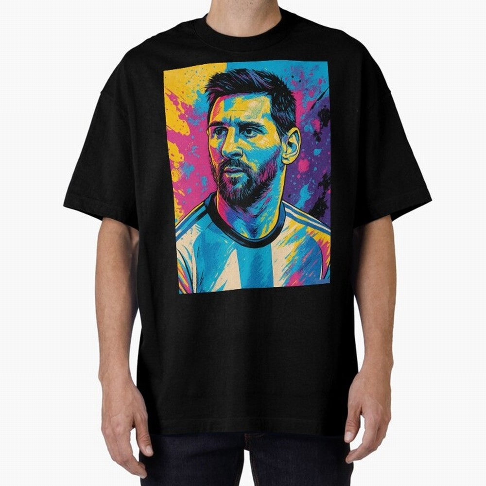 Argentina World Champs Messi Number Oversized T-Shirt Celebrate Match Day Hype around FIFA World Cup 2026 USA Canada Mexico, CR7 and Messi, England and Germany, Champion Mindset, Group Stage Buzz, Knockout Tension and Passionate Fan Culture; Great