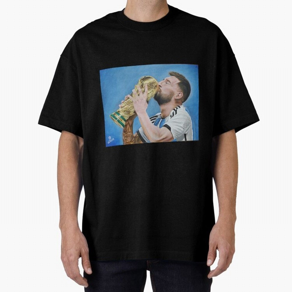 Lionel Messi Oversized T-Shirt Celebrate Global Football Passion for FIFA World Cup 2026 USA Canada Mexico, Connected to Messi, England, France and Netherlands, Fan Favorite Moments, National Team Passion, Big Match Drama and Soccer History;