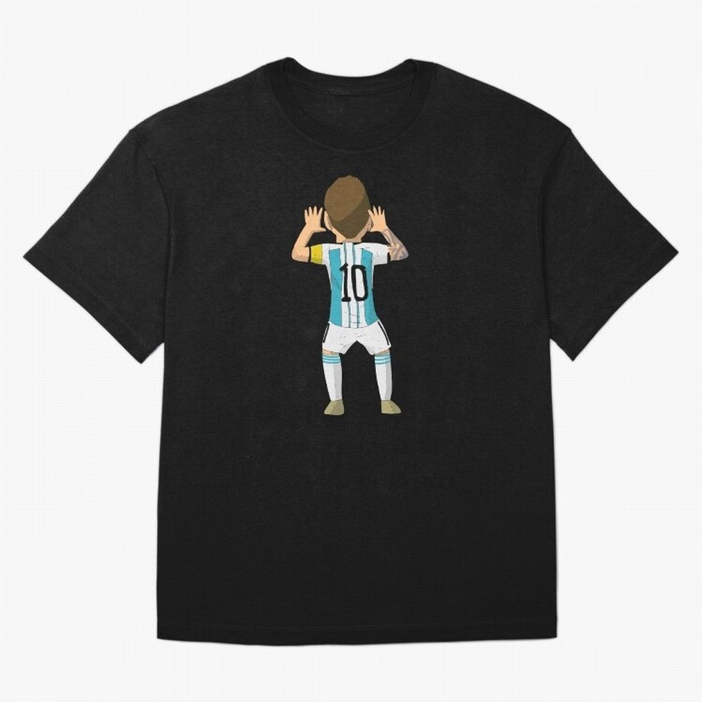 Cartoon Illustration Messi vs Netherlands World Cup Qatar 2022 Oversized T-Shirt Experience FIFA World Cup 2026 USA Canada Mexico Built around Messi, CR7 and Mbappe, England, France and Netherlands Energy, Championship Spirit, Famous Goals, Roaring
