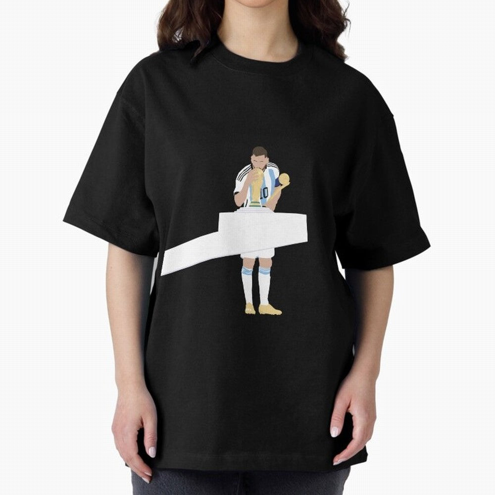 Messi minimalist design Oversized T-Shirt Celebrate Supporters United by FIFA World Cup 2026 USA Canada Mexico for Fans of Mbappe and Argentina, France and Brazil, Bringing Football History, Final Match Energy, Crowd Noise and Once in a Lifetime